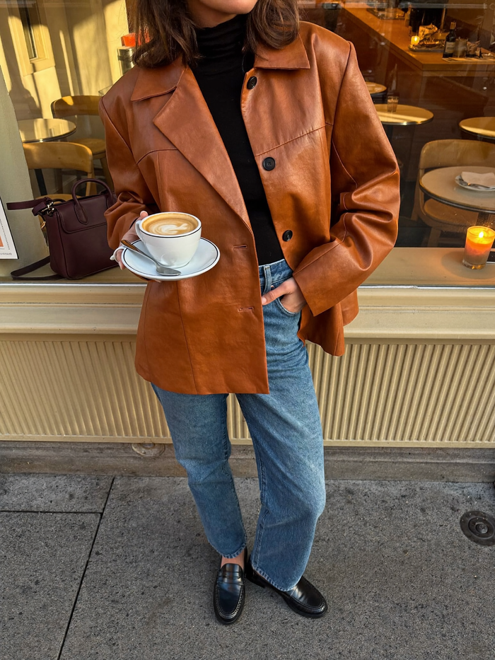 Lederlook & Rollkragen